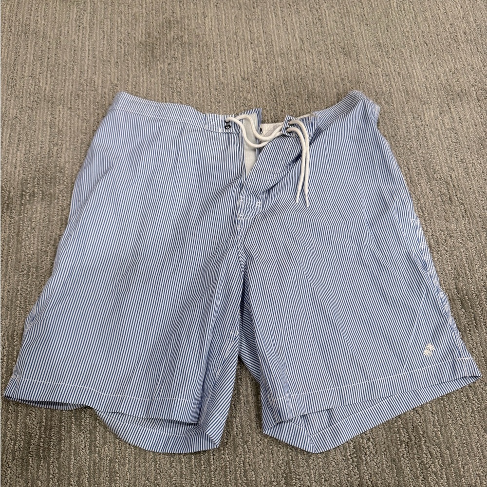 Men’s Trunks Surf & Swim - Classic Blue Striped Men's Swim Board Shorts - XL